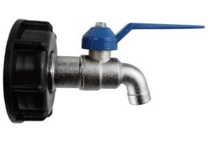 IBC 2” S60X6 Cap with Basic Garden Tap ¾” BSP – Heavy Duty Pipe & Hose Fitting UK IBC Tanks Fittings Free Shipping