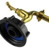 Ibc 2” s60x6 cap with polished brass bib tap 15mm barb – heavy duty pipe & hose fitting uk ibc tanks fittings free shipping 29