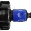 Ibc 2” s60x6 cap with ¾” bsp threaded hose connector blue ibc tanks fittings free shipping 1