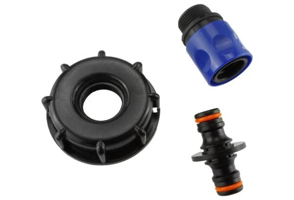 Ibc 2” s60x6 cap with ¾” bsp threaded hose connector blue ibc tanks fittings free shipping 6