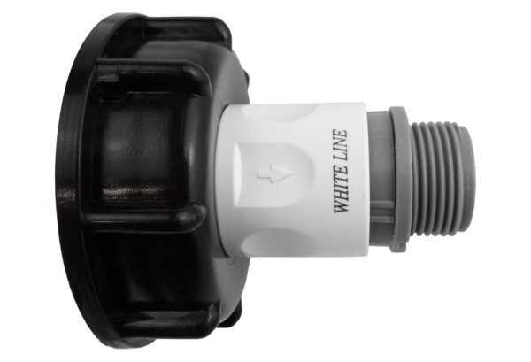Ibc 2” s60x6 cap with male quick connector and ¾” bsp – heavy duty pipe & hose fitting uk ibc tanks fittings free shipping 5