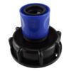 Ibc 2” s60x6 cap with ¾” bsp threaded hose connector blue ibc tanks fittings free shipping 4