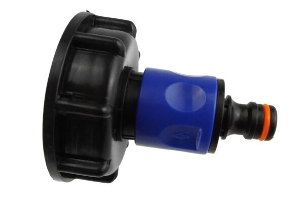 Ibc 2” s60x6 cap with ¾” bsp threaded hose connector blue ibc tanks fittings free shipping 9