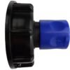 Ibc 2” s60x6 cap with ¾” bsp threaded hose connector blue ibc tanks fittings free shipping 1