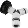 Ibc 2” s60x6 cap with ¾” bsp threaded hose connector, three – heavy duty pipe & hose fitting uk ibc tanks fittings free shipping 45