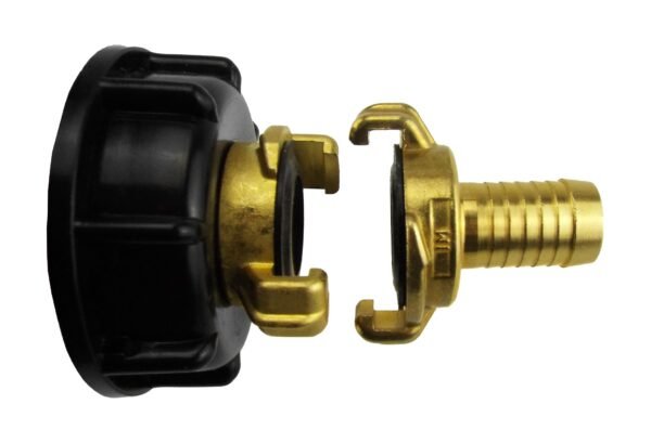 Ibc 2” s60x6 cap with geka type fittings 19mm barb – heavy duty pipe & hose fitting uk ibc tanks fittings free shipping 9