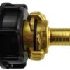 Ibc 2” s60x6 cap with geka type fittings 25mm barb – heavy duty pipe & hose fitting uk ibc tanks fittings free shipping 1