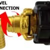 Ibc 2” s60x6 cap with geka type fittings 25mm barb swivel ibc tanks fittings free shipping 1