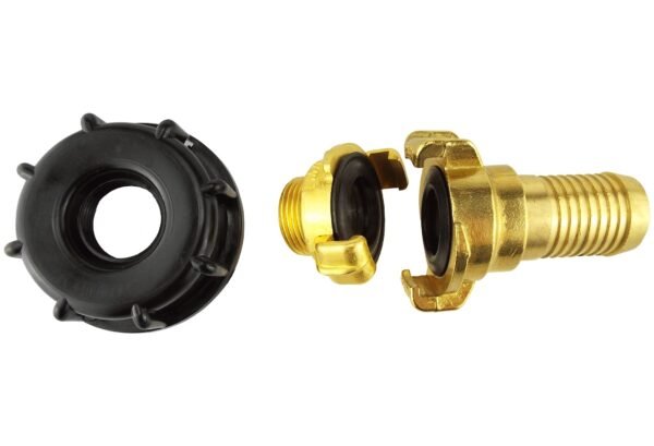 Ibc 2” s60x6 cap with geka type fittings 25mm swivel barb – heavy duty pipe & hose fitting uk ibc tanks fittings free shipping 5