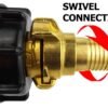 Ibc 2” s60x6 cap with geka type fittings 13mm barb swivel ibc tanks fittings free shipping 1