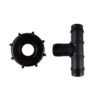 Ibc 2” s60x6 cap with 19mm barbed tee – heavy duty pipe & hose fitting uk ibc tanks fittings free shipping 15