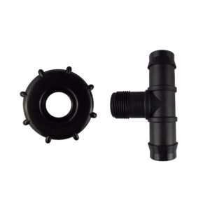 IBC 2” S60X6 Cap with 19mm Barbed Tee – Heavy Duty Pipe & Hose Fitting UK IBC Tanks Fittings Free Shipping