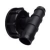 Ibc 2” s60x6 cap with 25mm barbed tee – heavy duty pipe & hose fitting uk ibc tanks fittings free shipping 23