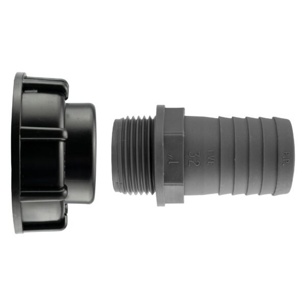 Ibc 2” s60x6 cap with 32mm barb straight – heavy duty pipe & hose fitting uk ibc tanks fittings free shipping 5