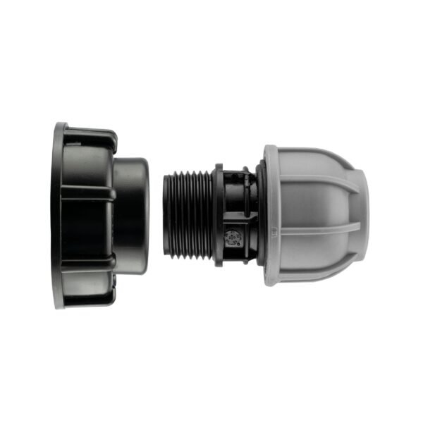 Ibc 2” s60x6 cap with 40mm mdpe straight – heavy duty pipe & hose fitting uk