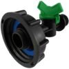 Ibc 2” s60x6 cap with ¾” bsp male threaded irrigation valve – heavy duty pipe & hose fitting uk ibc tanks fittings free shipping 35