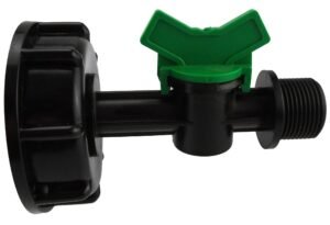 IBC 2” S60X6 Cap with ¾” BSP Male Threaded Irrigation Valve – Heavy Duty Pipe & Hose Fitting UK IBC Tanks Fittings Free Shipping