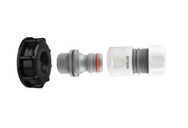 Ibc 2” s60x6 cap with max flo hose connectors set – heavy duty pipe & hose fitting uk ibc tanks fittings free shipping 5