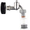 Ibc 2 inch s60x6 cap with bib tap and max flo hose connectors – home diy accessory uk ibc kits free shipping 1