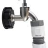 Ibc 2 inch s60x6 cap with bib tap and max flo hose connectors – home diy accessory uk ibc kits free shipping 4