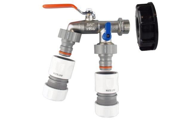 Ibc 2 inch s60x6 cap with double lever tap and max flo hose – home diy accessory uk ibc kits free shipping 2