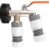 Ibc 2 inch s60x6 cap with double lever tap and max flo hose – home diy accessory uk ibc kits free shipping 4