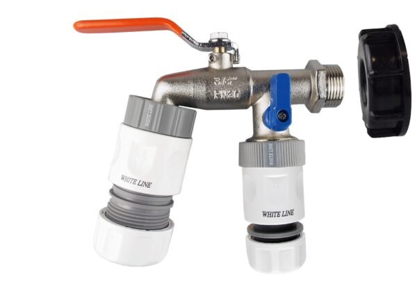 IBC 2” S60X6 Cap with Double Lever Tap, 1 x Max Flo Outlet