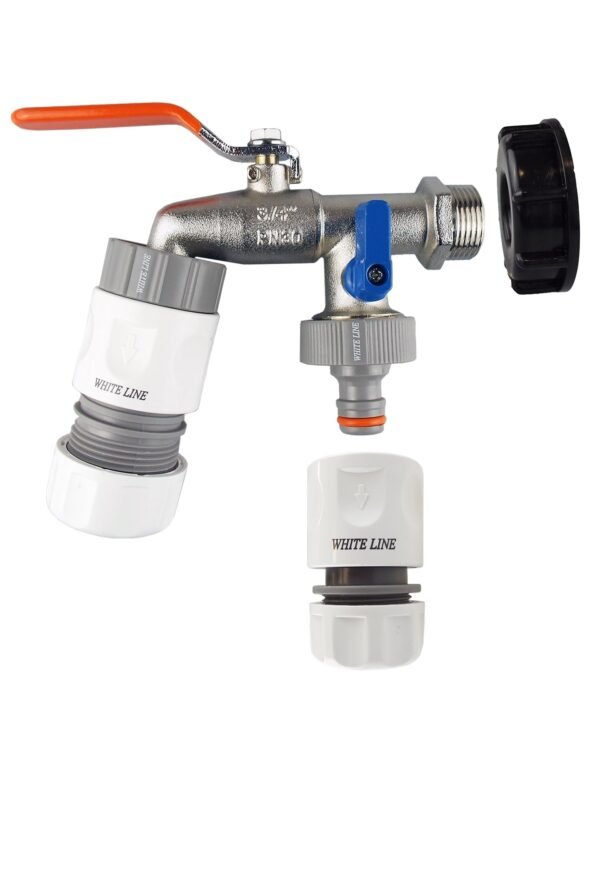 IBC 2” S60X6 Cap with Double Lever Tap, 1 x Max Flo Outlet