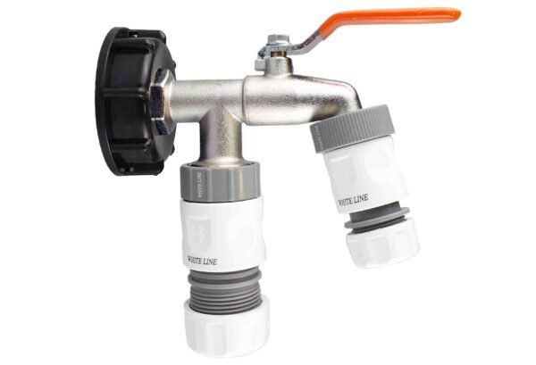IBC 2” S60X6 Cap with Double Lever Tap, 1 x Max Flo Outlet