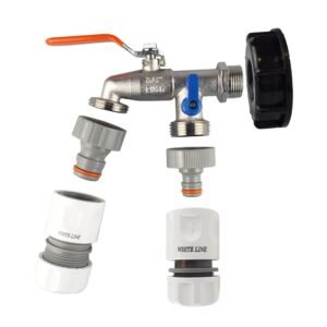 IBC 2” S60X6 Cap with Double Lever Tap, 1 x Max Flo Outlet