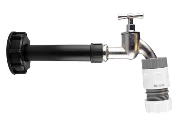 Ibc 2” s60x6 cap with water filter, bib tap and max flo hose ibc kits free shipping 37