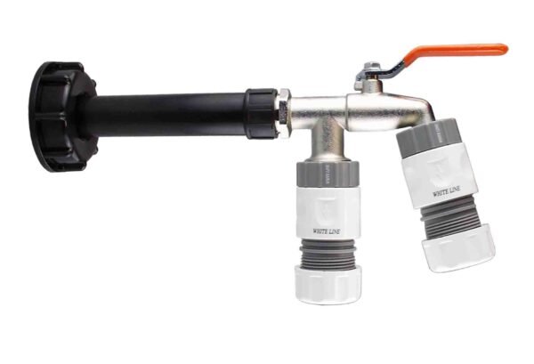 Ibc 2” s60x6 cap with water filter, double lever tap and max – heavy duty pipe & hose fitting uk ibc tanks fittings free shipping 35