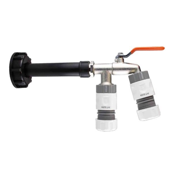 Ibc 2” s60x6 cap with water filter, double lever tap and max – heavy duty pipe & hose fitting uk ibc tanks fittings free shipping 5
