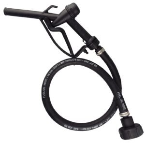 Fuel Gun with 1" Rubber Hose & Tank Adaptor Set