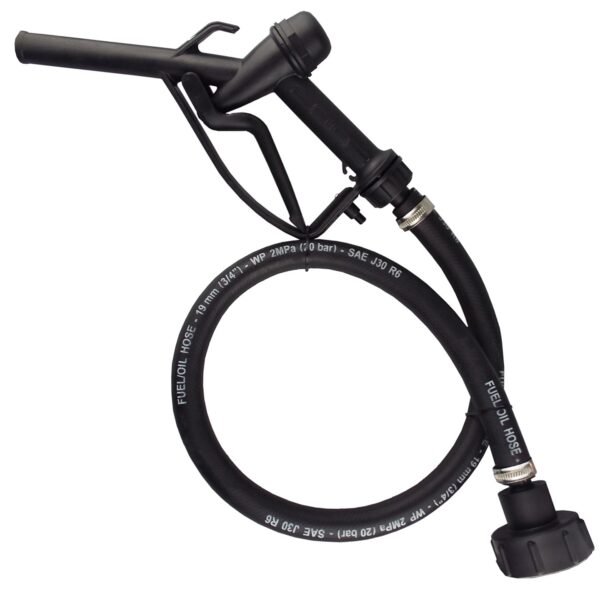 Fuel Gun with 1" Rubber Hose & Tank Adaptor Set