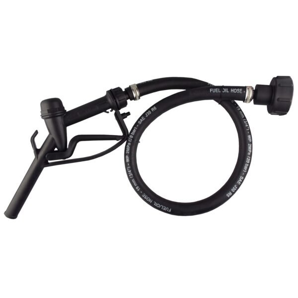 Fuel Gun with 1" Rubber Hose & Tank Adaptor Set