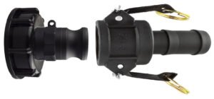 IBC 2” S60X6 Cap with ¾” Type F and C Camlock Fittings – Heavy Duty Pipe & Hose Fitting UK IBC Tanks Fittings Free Shipping