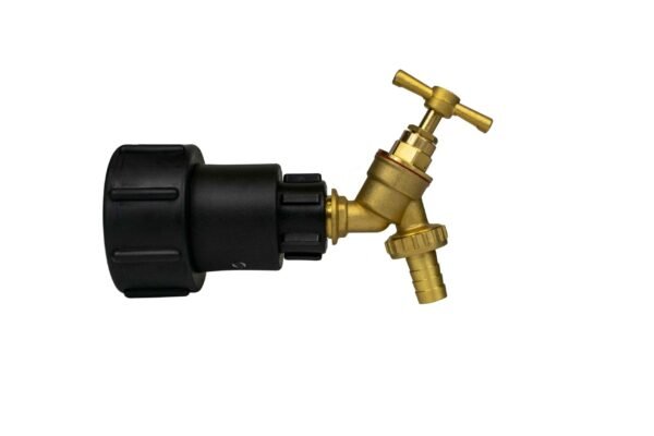 Ibc 2” s60x6 – 1/2″ bspf extender adaptor with brass bib tap – heavy duty pipe & hose fitting uk ibc tanks fittings free shipping 5