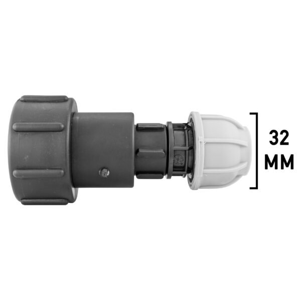 Ibc 2” s60x6 – 1″ bspf extender adaptor with mdpe straight – heavy duty pipe & hose fitting uk ibc tanks fittings free shipping 5