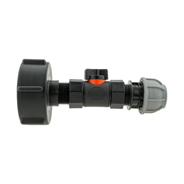 Ibc 2” s60x6 cap with in-line bspf valve and mdpe straight ibc tanks fittings free shipping 2