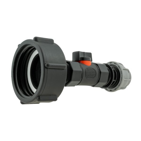Ibc 2” s60x6 cap with in-line bspf valve and mdpe straight ibc tanks fittings free shipping 3