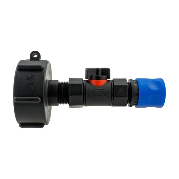 IBC 2” S60X6 Cap with In-Line BSPF Valve and ¾” BSPM Female IBC Kits Free Shipping 7