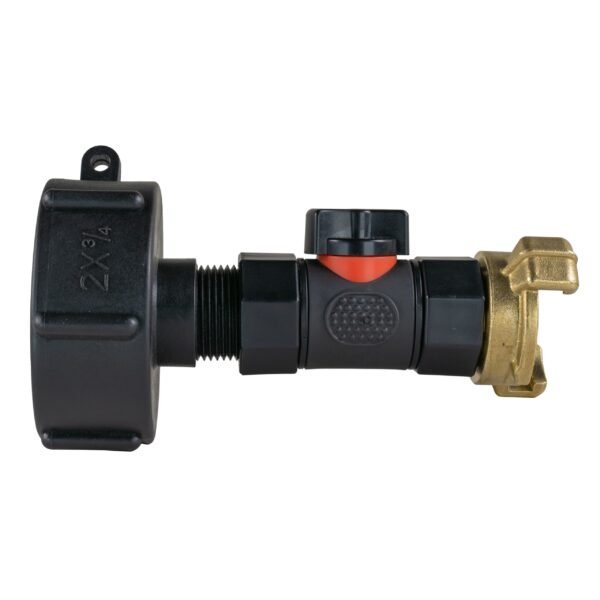 Ibc 2 inch s60x6 cap with in-line bspf valve and geka type connector ibc kits free shipping 2