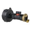 Ibc 2 inch s60x6 cap with in-line bspf valve and geka type connector ibc kits free shipping 1
