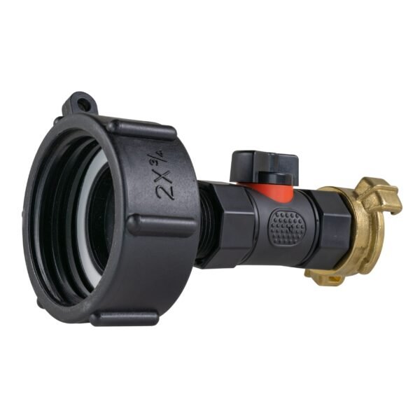 Ibc 2 inch s60x6 cap with in-line bspf valve and geka type connector ibc kits free shipping 3