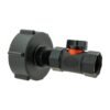 Ibc 2″ s60x6 cap with in-line bspf threaded valve – heavy duty pipe & hose fitting uk ibc tanks fittings free shipping 31