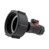 Ibc 2″ s60x6 cap with in-line bspf threaded valve – heavy duty pipe & hose fitting uk ibc tanks fittings free shipping 35