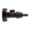IBC 2” S60X6 Cap with In-Line BSPM Valve and 16mm Barbed