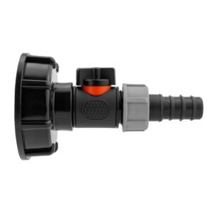 IBC 2” S60X6 Cap with In-Line BSPM Valve and 20mm Barbed