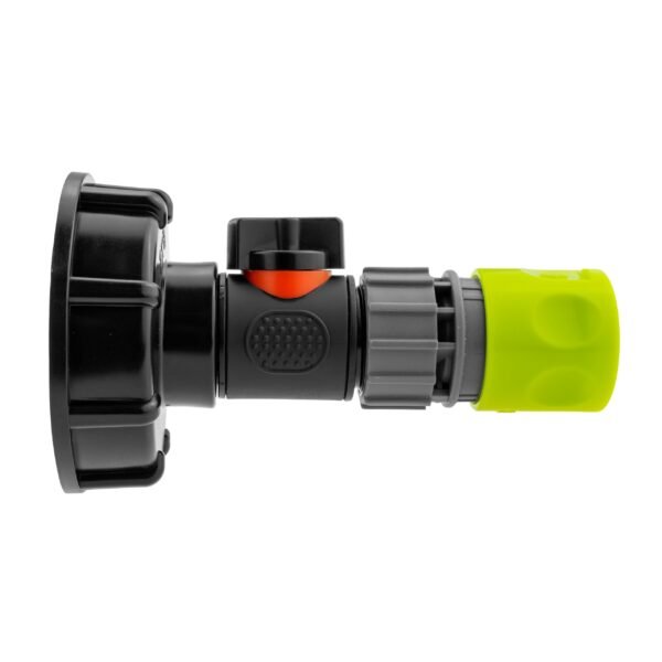 Ibc 2 inch s60x6 cap with in-line bspm valve and ¾ inch bspf female in lime – home diy accessory uk ibc kits free shipping 2